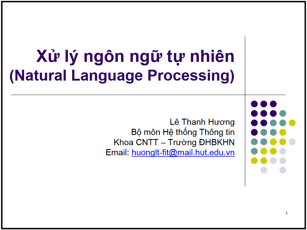 Xử lý ngôn ngữ tự nhiên